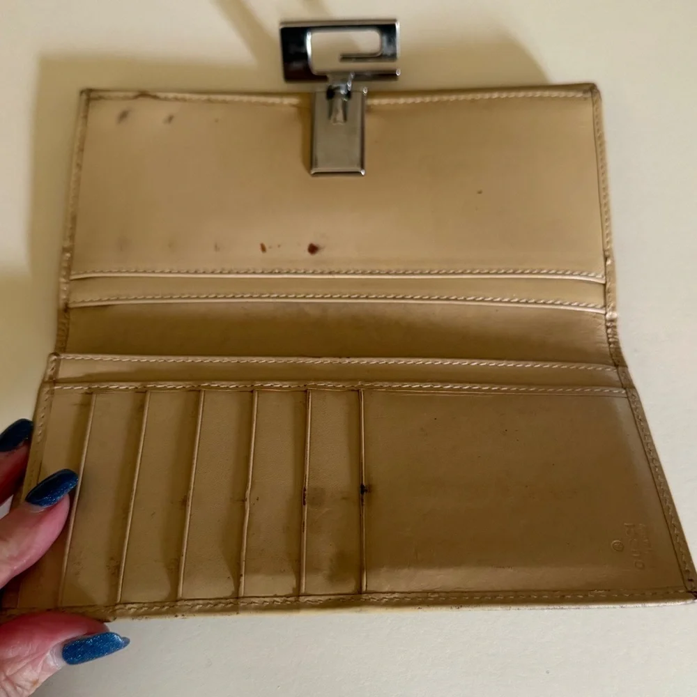 Gucci Tom Ford era leather wallet rare G clasp - Picture 8 of 10